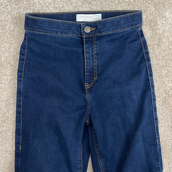 TOPSHOP JONI HIGH RISE SKINNY JEANS BLUE SIZE 00 - Picture 2 of 8